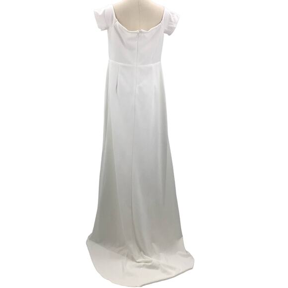LULU'S SZ M Loveliest Aura White Off-the-Shoulder Mermaid Maxi Dress NEW b33 - Picture 4 of 9